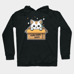 Purr-sonal Space Cat Shirt: Cute, Funny, Introvert, Emotional Boundaries, Ideal Cat Mom Gift for Girls - Cat Shirt Hoodie